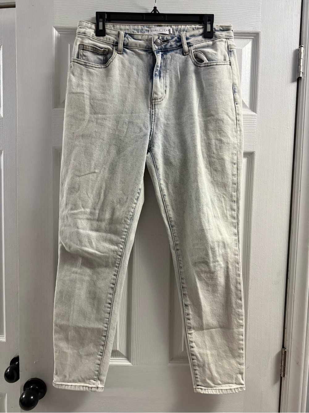 Carly Jeans Los Angeles High Rise Acid Wash Skinny Jeans Size 9
